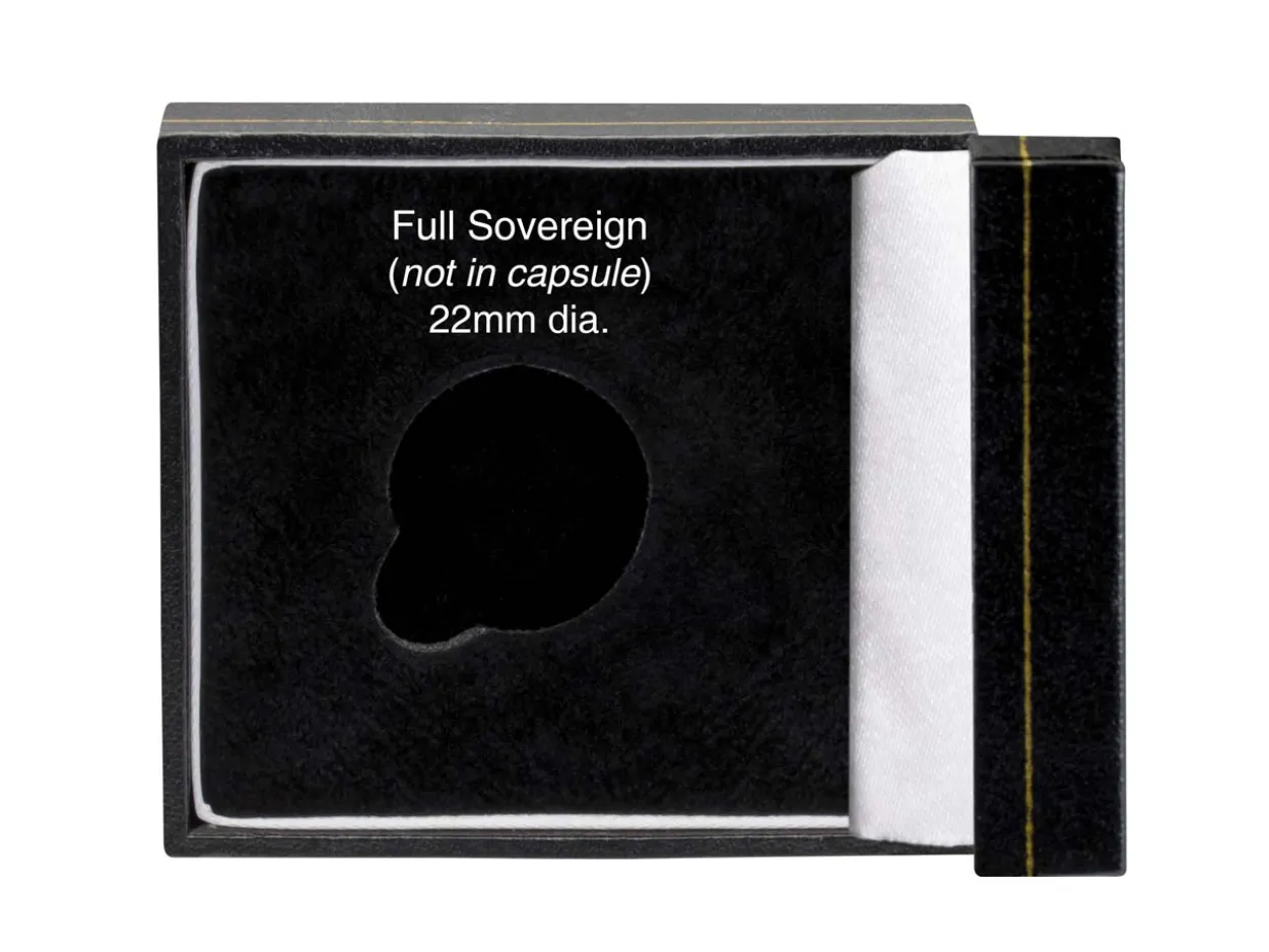 Black Leatherette Full Sovereign Coin Box