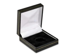 Black Leatherette Half Sovereign In Capsule Coin Box