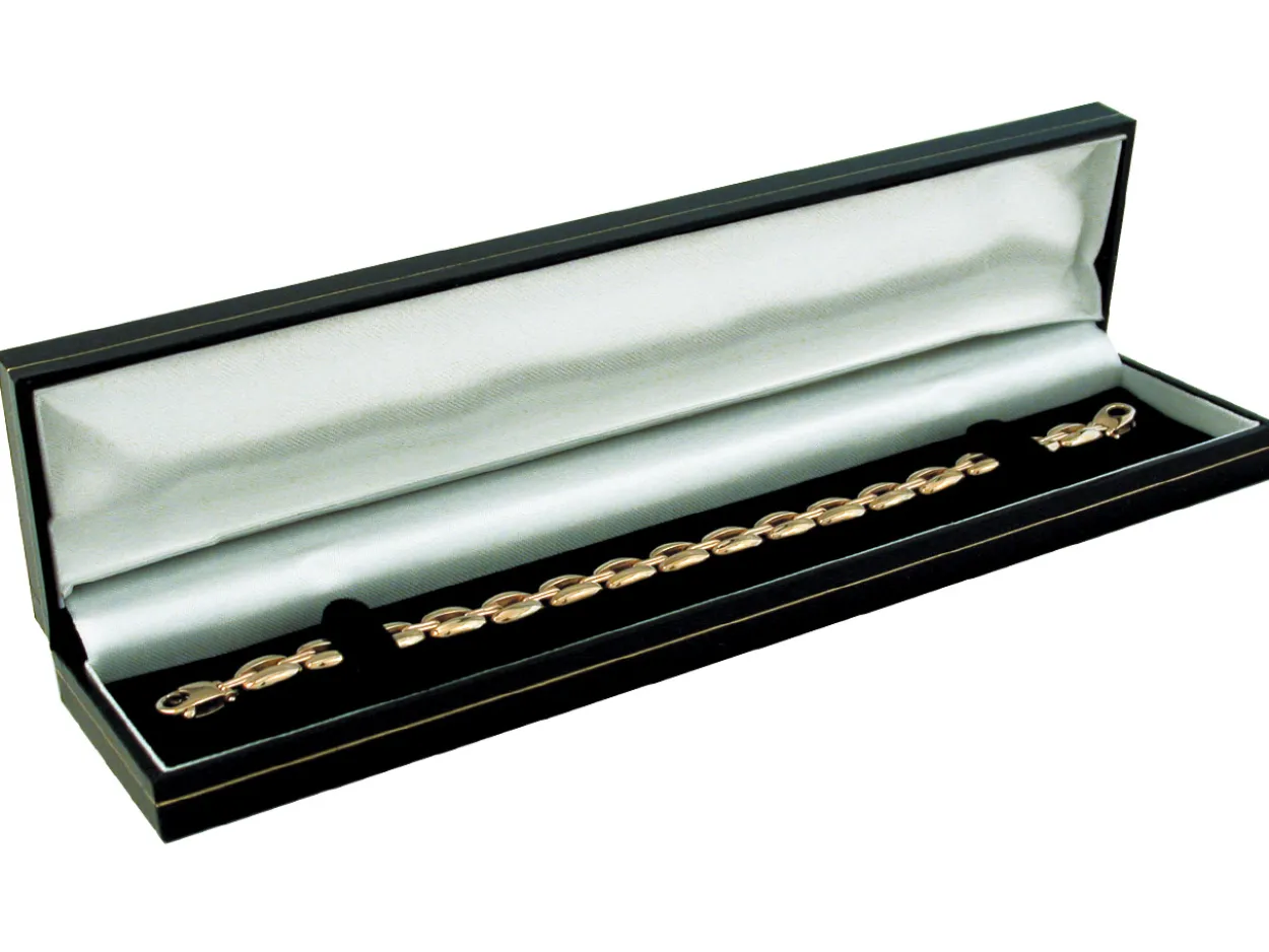 Black Leatherette Long Bracelet Box