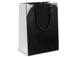 Black Monochrome Gift Bag Medium Pack of 10