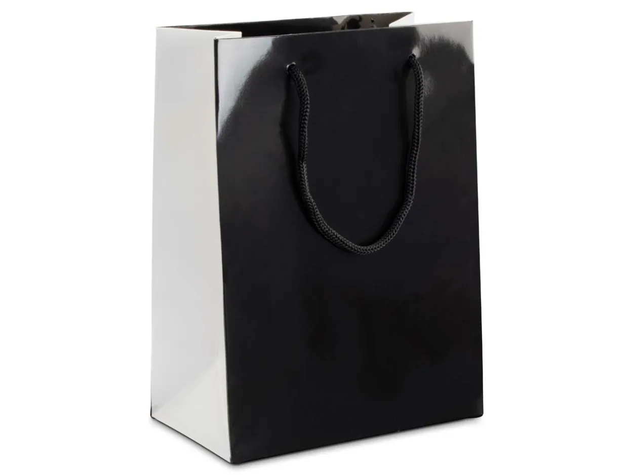 Black Monochrome Gift Bag Medium Pack of 10