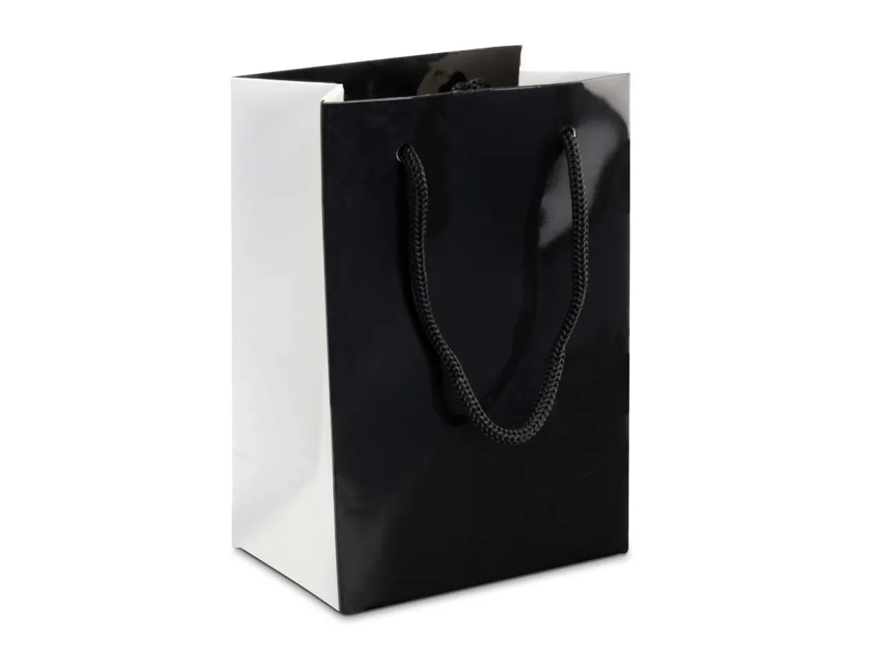 Black Monochrome Gift Bag Small Pack of 10