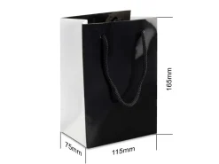 Black Monochrome Gift Bag Small Pack of 10