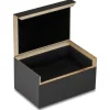 Black Seamless Double Ring/ Cufflink Box