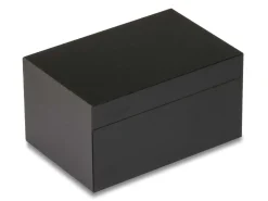 Black Seamless Double Ring/ Cufflink Box