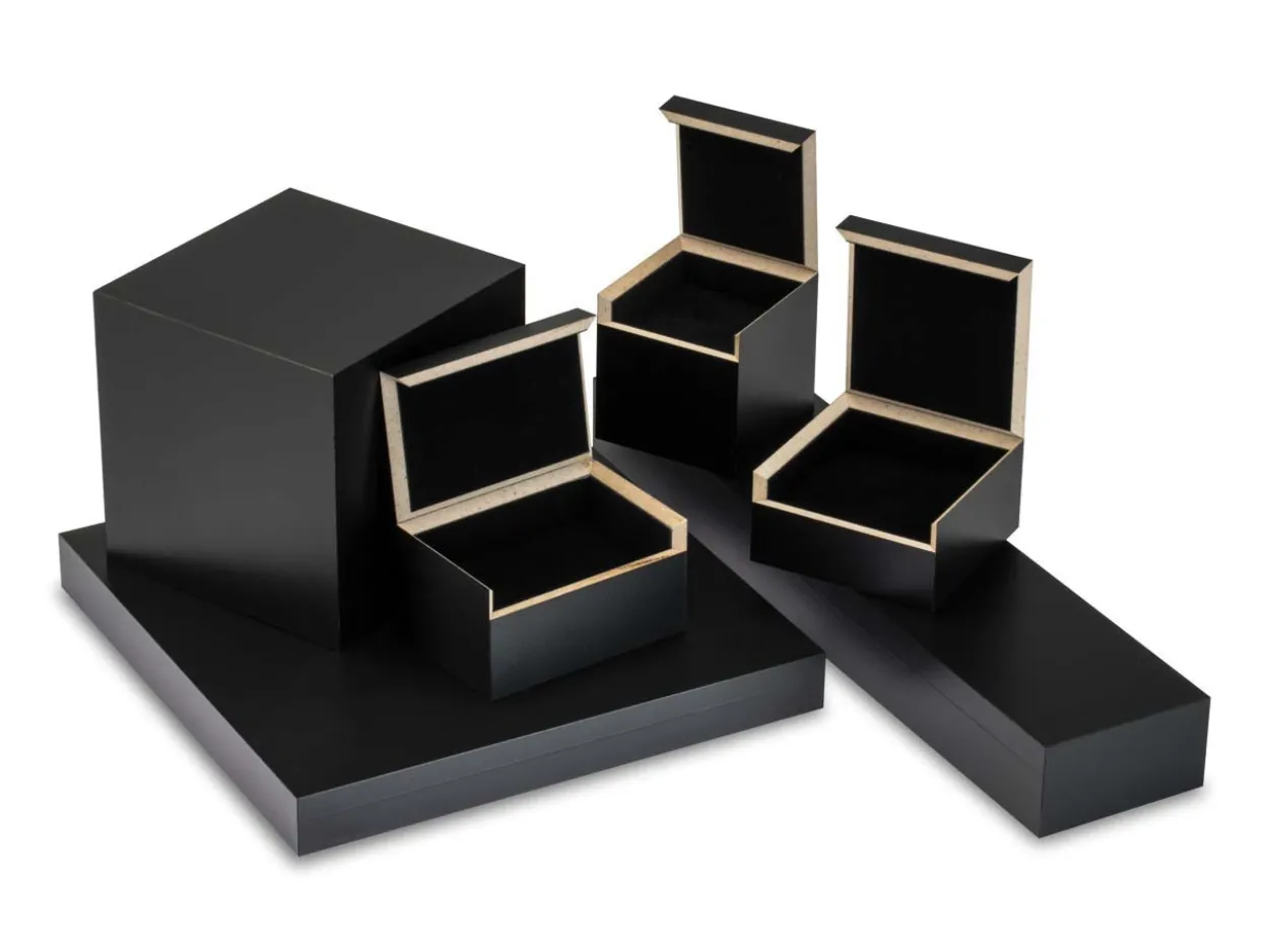 Black Seamless Flat Necklace Box