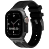 Black Silicone Strap For Apple Watch, Compatible With 42/44/45/49mm Models