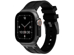 Black Silicone Strap For Apple Watch, Compatible With 38/40/41mm Models