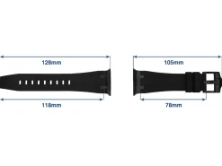 Black Silicone Strap For Apple Watch, Compatible With 38/40/41mm Models