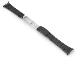 Black Stainless Steel Watch Bracelet, 18-22mm