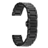 Black Stainless Steel Watch Bracelet, Centre Clasp, 18mm