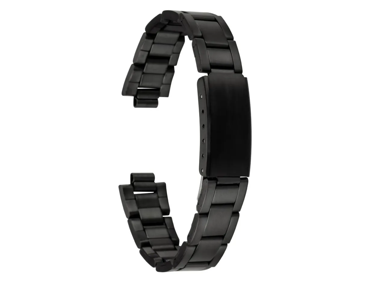 Black Stainless Steel Watch Bracelet, 12-16mm