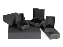 Black Textured Eco Necklace Box