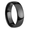Black Zirconium Court Polished Wedding Ring 6.0mm, Size T, 1.8mm Wall