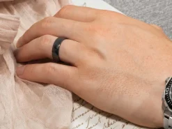 Black Zirconium Court Polished Wedding Ring 6.0mm, Size R, 1.8mm Wall