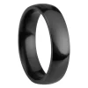 Black Zirconium Court Polished Wedding Ring 5.0mm, Size Y, 1.8mm Wall