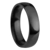Black Zirconium Court Polished Wedding Ring 5.0mm, Size R, 1.8mm Wall