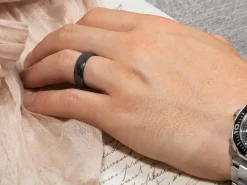 Black Zirconium Court Polished Wedding Ring 5.0mm, Size R, 1.8mm Wall