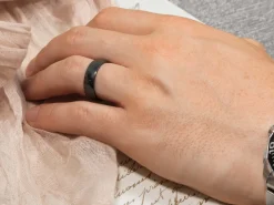 Black Zirconium Court Polished Wedding Ring 5.0mm, Size J, 1.8mm Wall