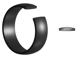 Black Zirconium Court Polished Wedding Ring 5.0mm, Size I, 1.8mm Wall