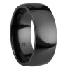 Black Zirconium Court Polished Wedding Ring 8.0mm, Size U, 2.0mm Wall