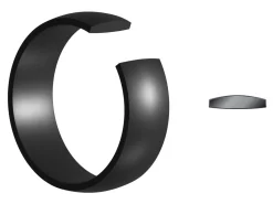 Black Zirconium Court Polished Wedding Ring 8.0mm, Size X, 2.0mm Wall