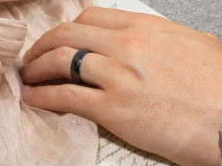 Black Zirconium Court Polished Wedding Ring 4.0mm, Size T, 1.6mm Wall