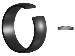 Black Zirconium Court Polished Wedding Ring 4.0mm, Size O, 1.6mm Wall