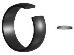 Black Zirconium Court Polished Wedding Ring 4.0mm, Size N, 1.6mm Wall