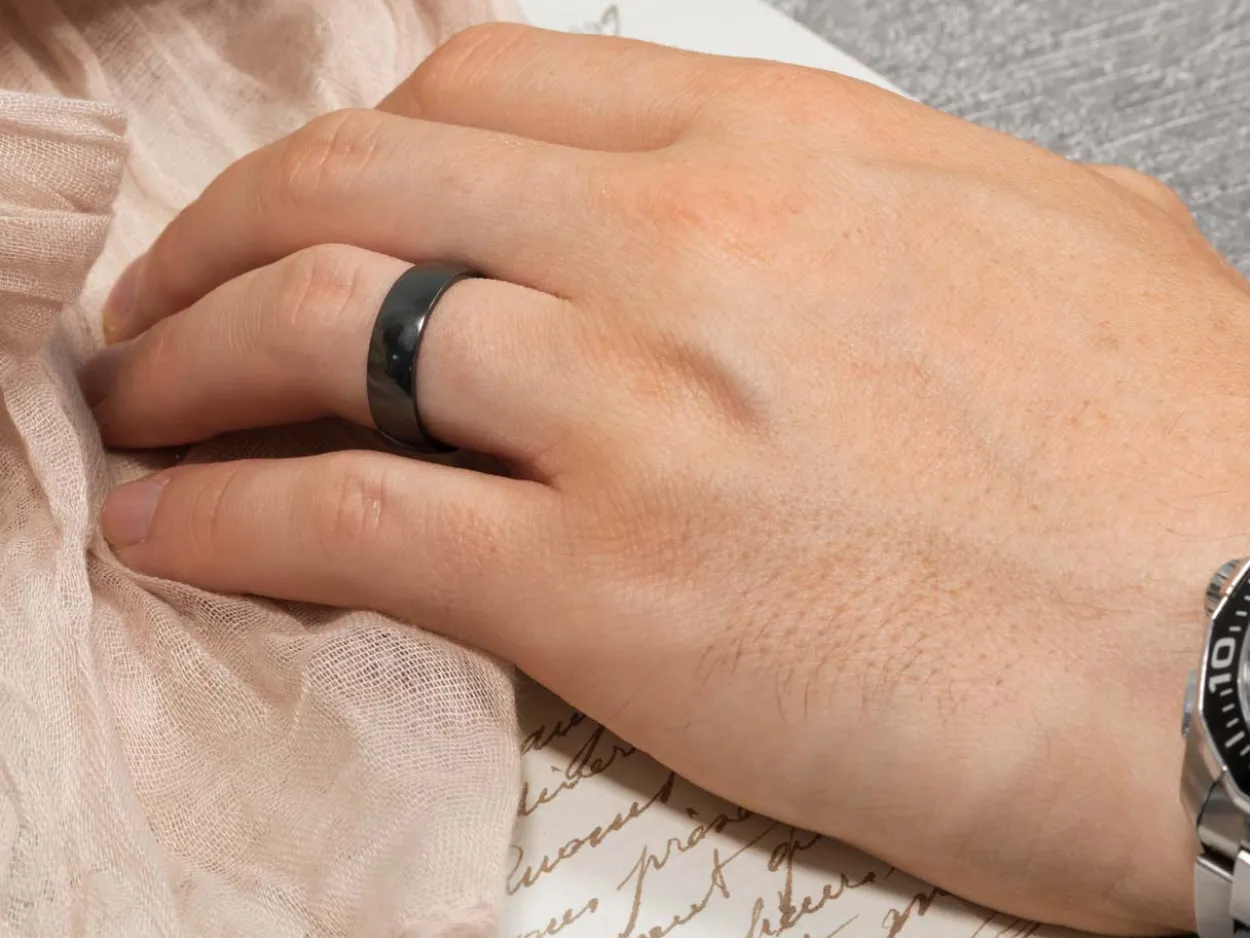 Black Zirconium Court Polished Wedding Ring 3.0mm, Size K, 1.6mm Wall