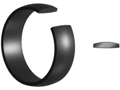 Black Zirconium Court Polished Wedding Ring 3.0mm, Size I, 1.6mm Wall