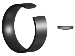 Black Zirconium Flat Court Easy Fit Polished Wedding Ring 5.0mm, Size O, 1.8mm Wall