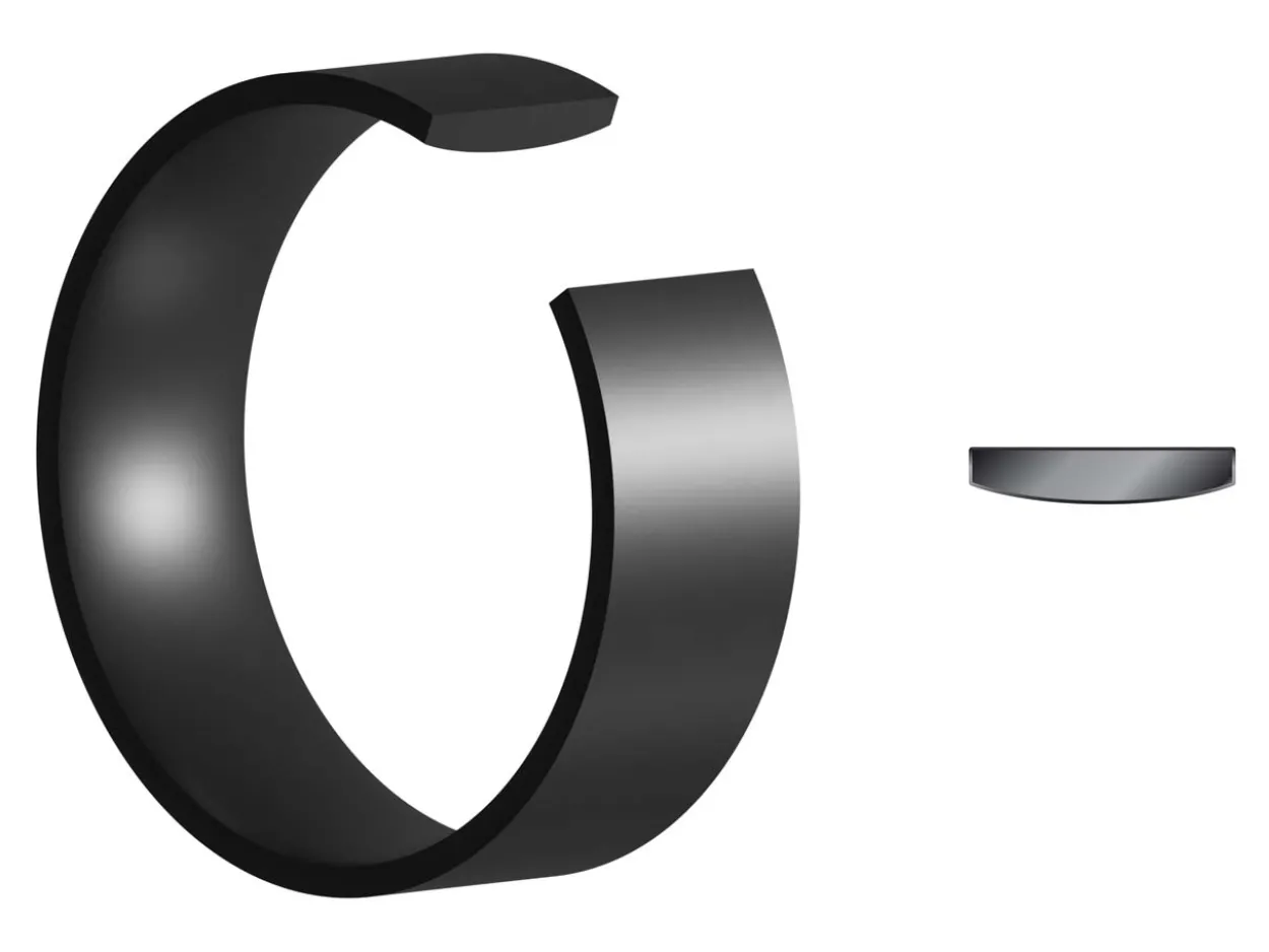 Black Zirconium Flat Court Easy Fit Polished Wedding Ring 8.0mm, Size V, 2.0mm Wall