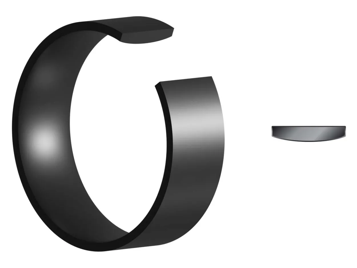 Black Zirconium Flat Court Easy Fit Polished Wedding Ring 8.0mm, Size S, 2.0mm Wall