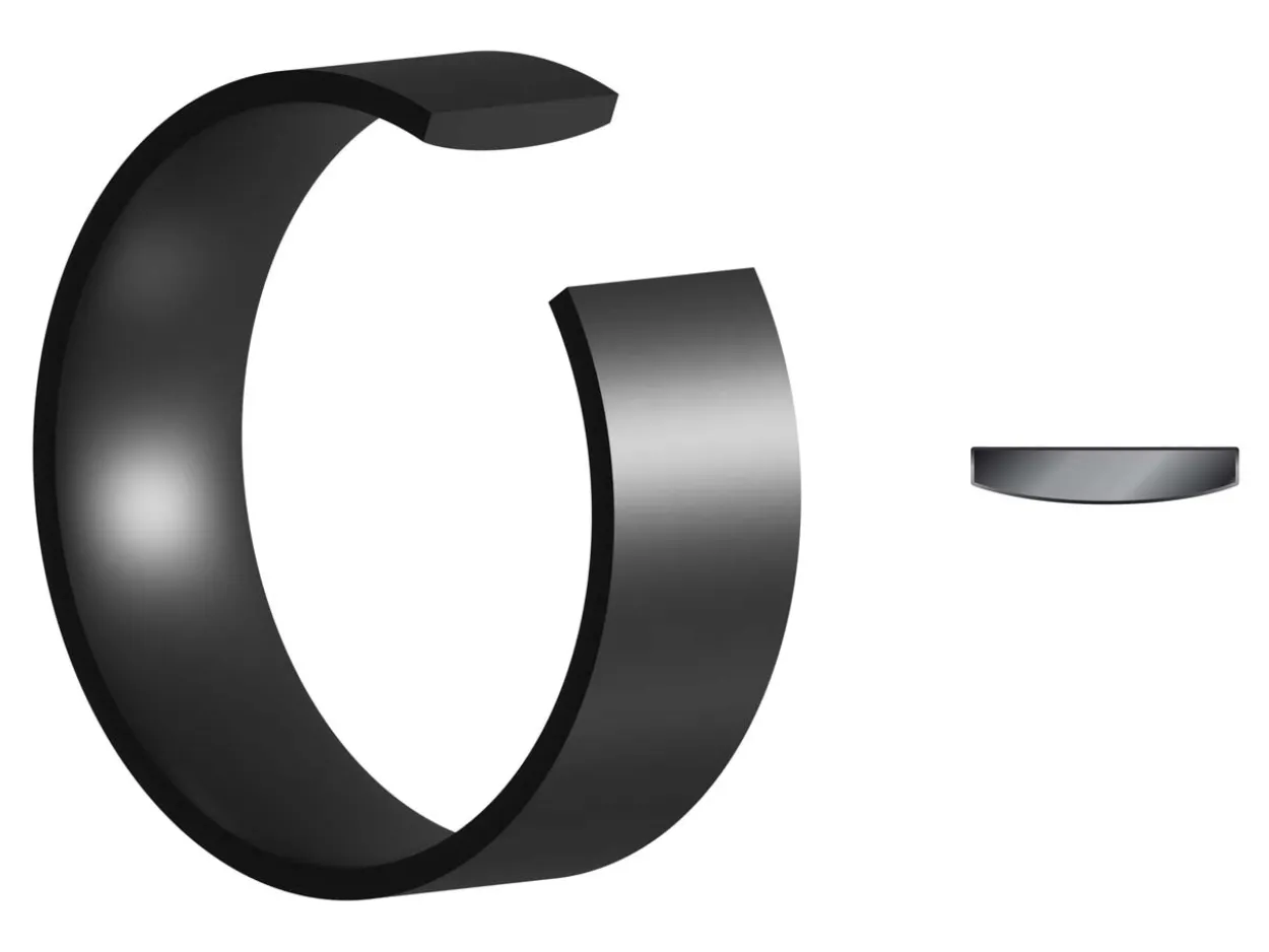 Black Zirconium Flat Court Easy Fit Polished Wedding Ring 8.0mm, Size R, 2.0mm Wall
