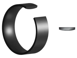 Black Zirconium Flat Court Easy Fit Polished Wedding Ring 6.0mm, Size Y, 1.8mm Wall
