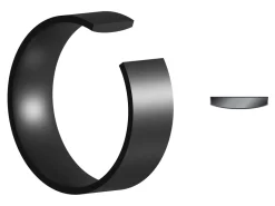 Black Zirconium Flat Court Easy Fit Polished Wedding Ring 5.0mm, Size I, 1.8mm Wall