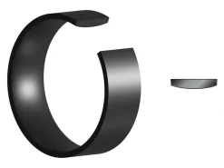 Black Zirconium Flat Court Easy Fit Polished Wedding Ring 4.0mm, Size K, 1.6mm Wall