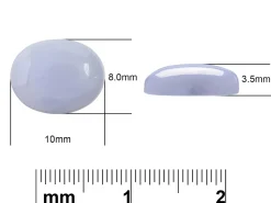 Blue Lace Agate, Oval Cabochon 10x8mm