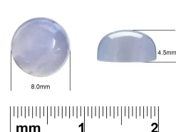 Blue Lace Agate, Round Cabochon 8mm