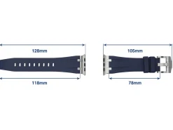 Blue Silicone Strap For Apple Watch, Compatible With 38/40/41mm Models