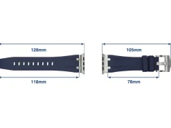 Blue Silicone Strap For Apple Watch, Compatible With 42/44/45/49mm Models