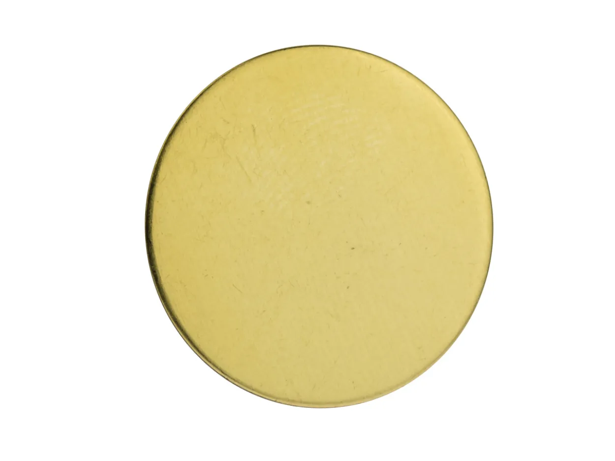 Brass Discs Round Pack of 6, 31.7mm