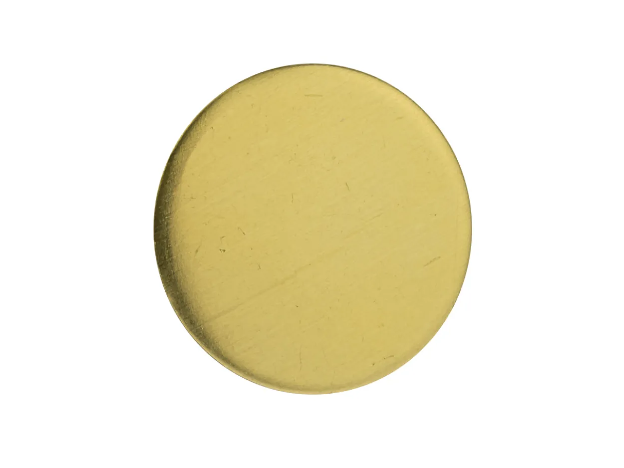 Brass Discs Round Pack of 6, 15mm