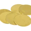 Brass Discs Round Pack of 6, 25mm