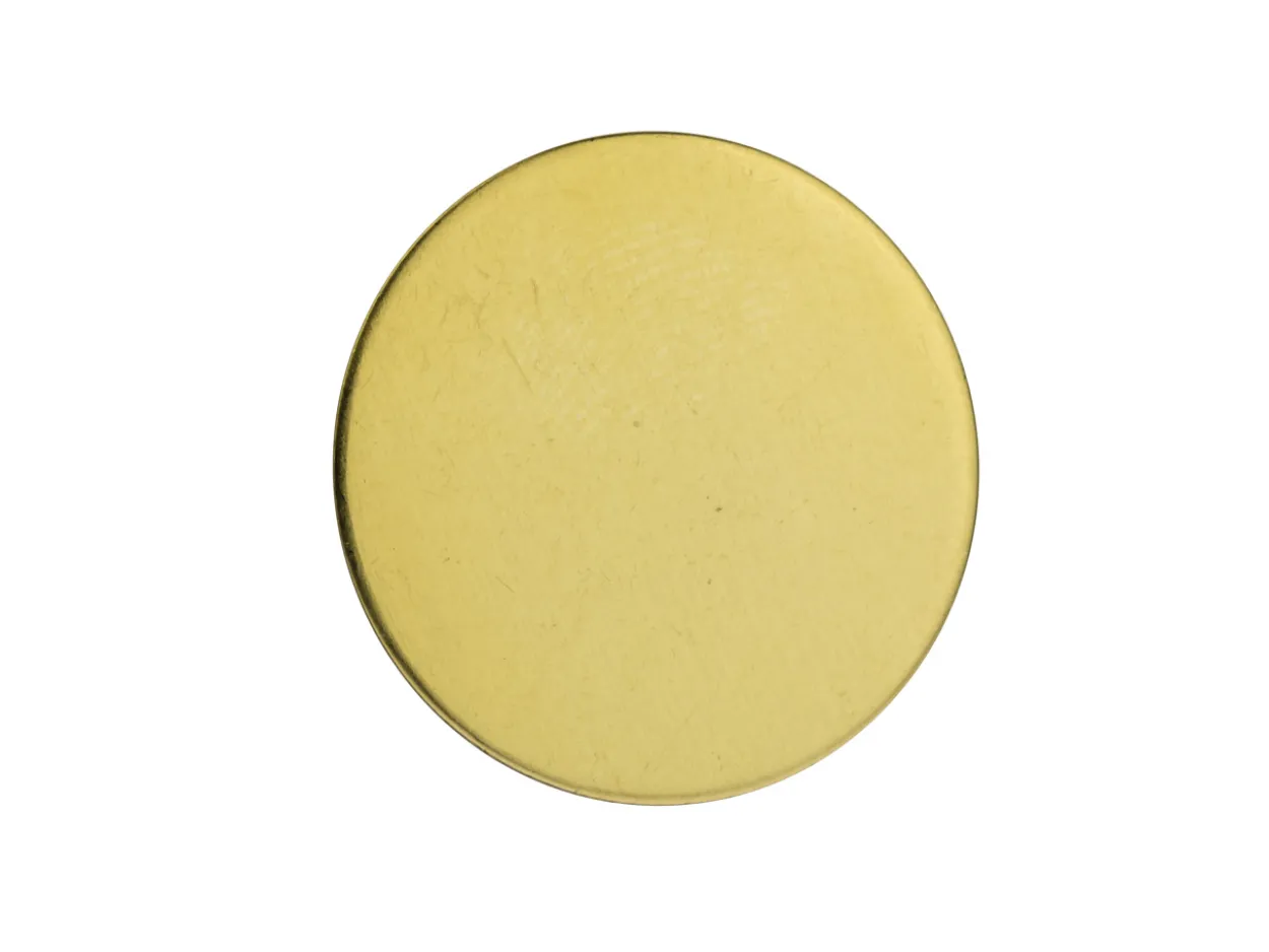 Brass Discs Round Pack of 6, 25mm