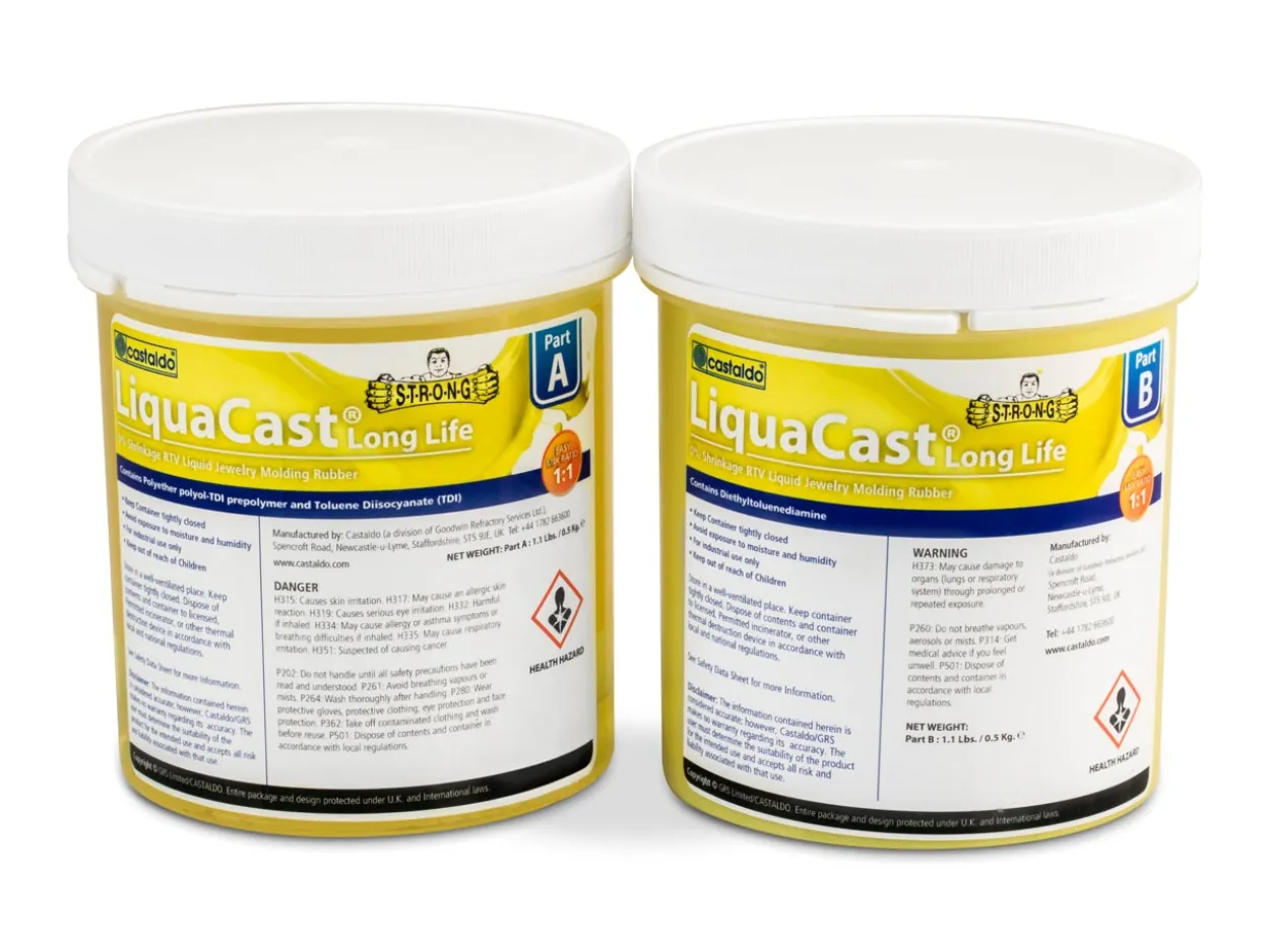 Castaldo LiquaCast, RTV Liquid Moulding Rubber, Long Life, 1kg, Yellow