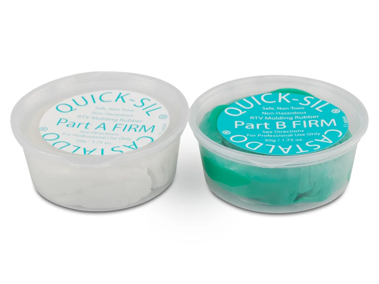 Castaldo QUICK-SIL, RTV Silicon Moulding Putty, Firm And Flexible, 100g, Green