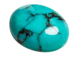 Chinese Turquoise Matrix, Oval Cabochon 10x8mm