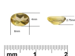 Citrine, Oval, 6x4mm